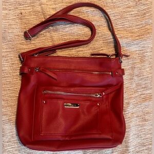 Red Leather Shoulder Bag
